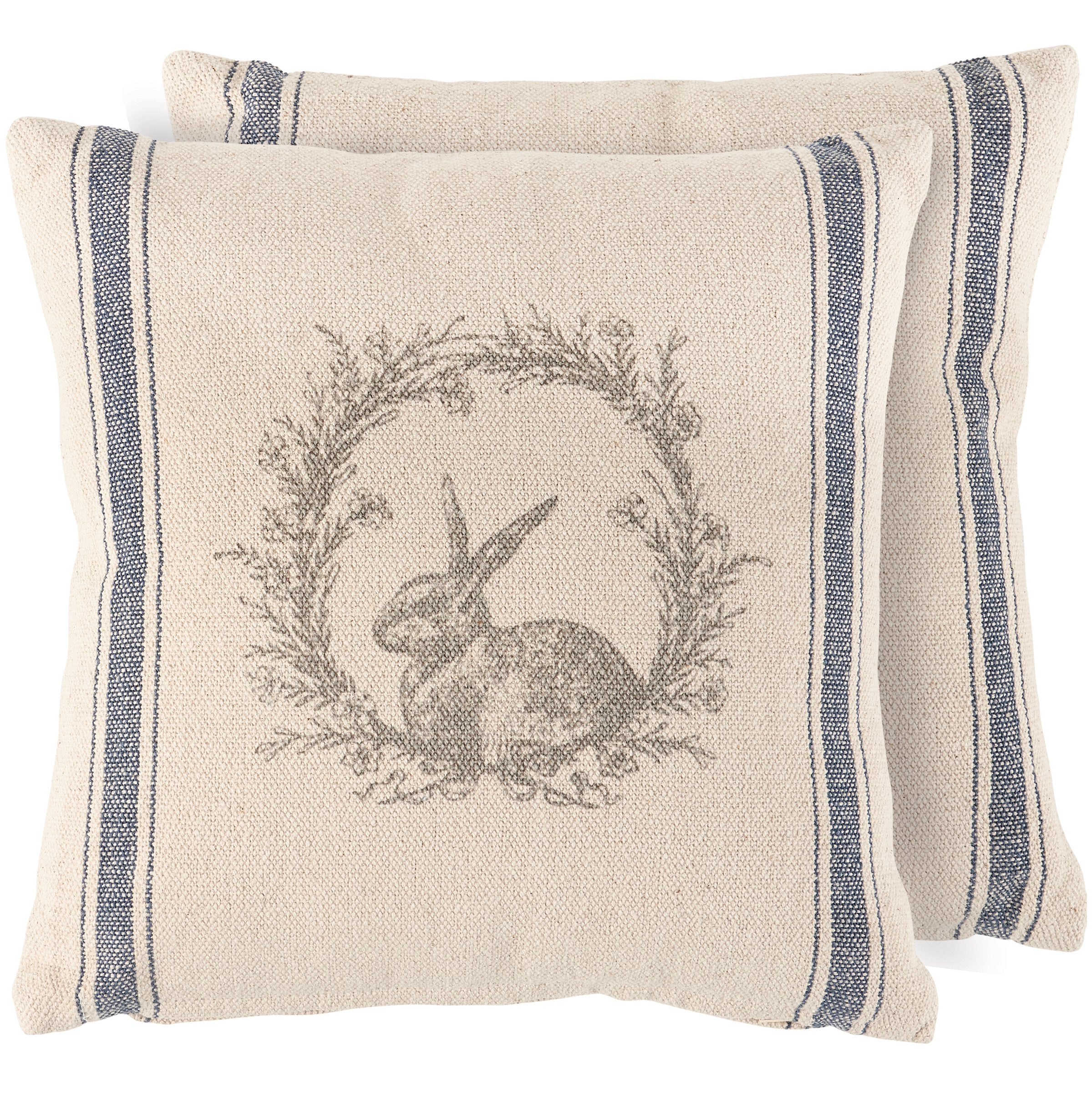 Wreath Rabbit Pillow
