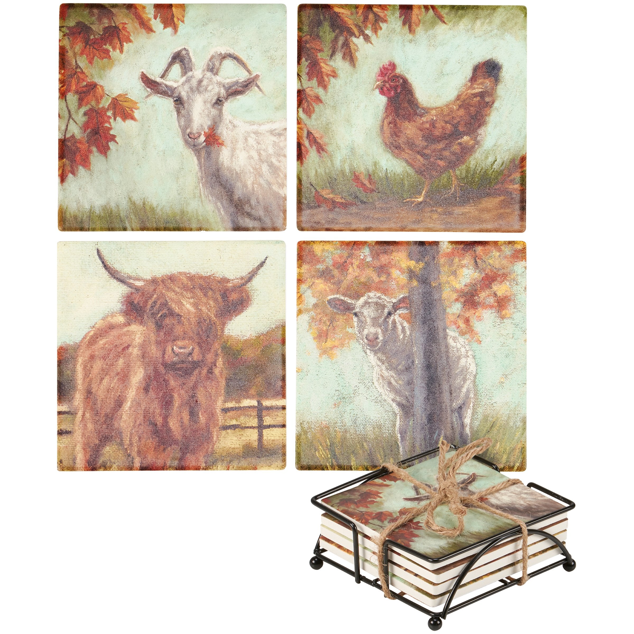Fall Farm Family Coaster Ser