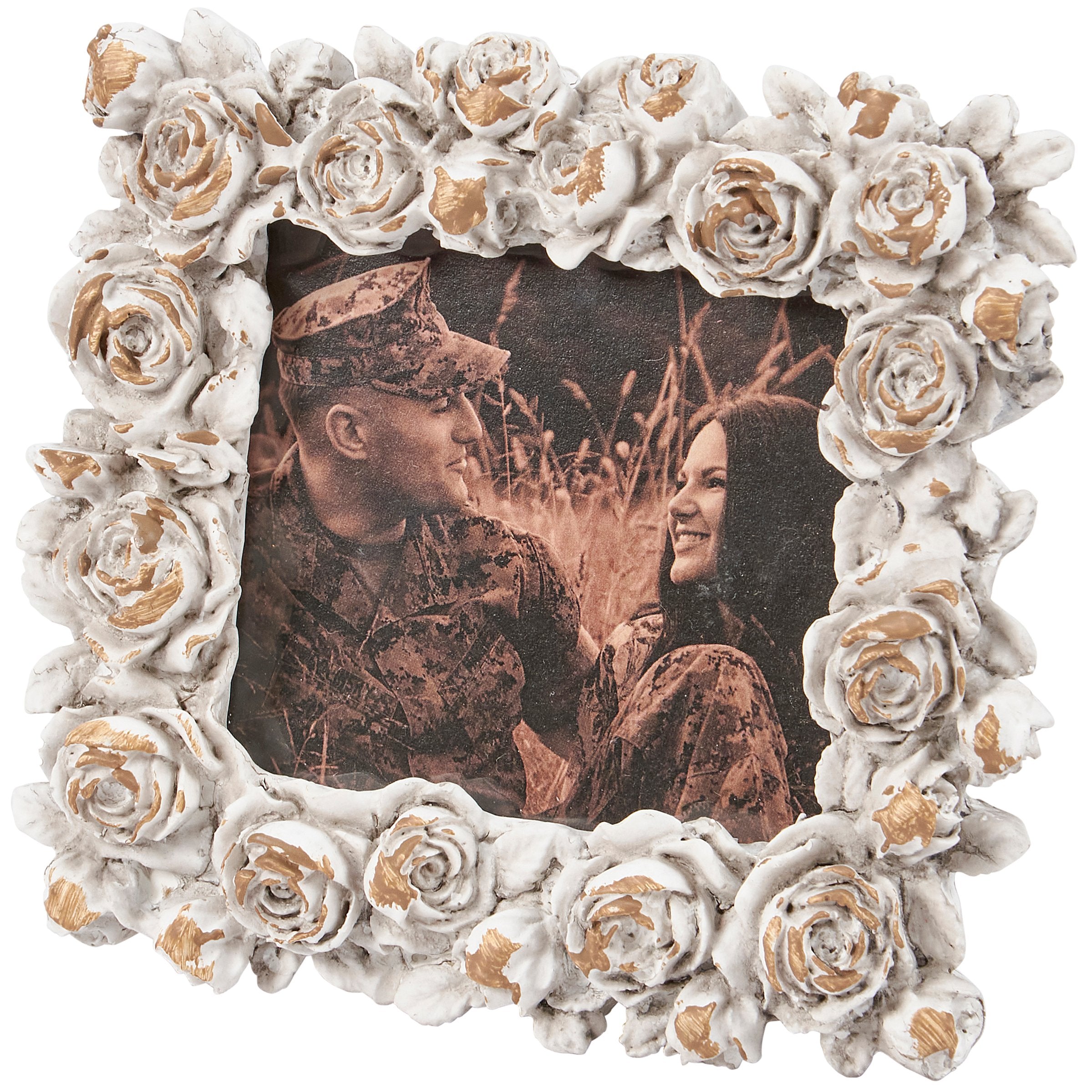 White Rose Photo Frame