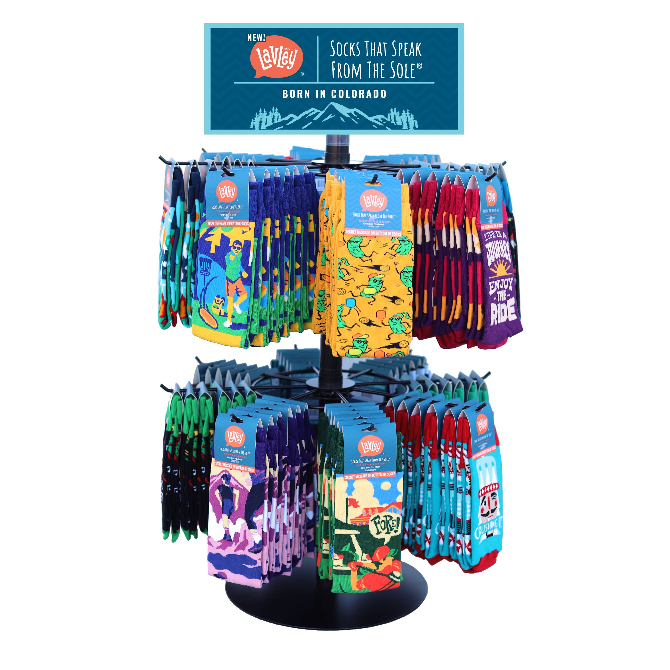 Retail Sock Display Tabletop Spinner (Order Min - 96 Pairs)