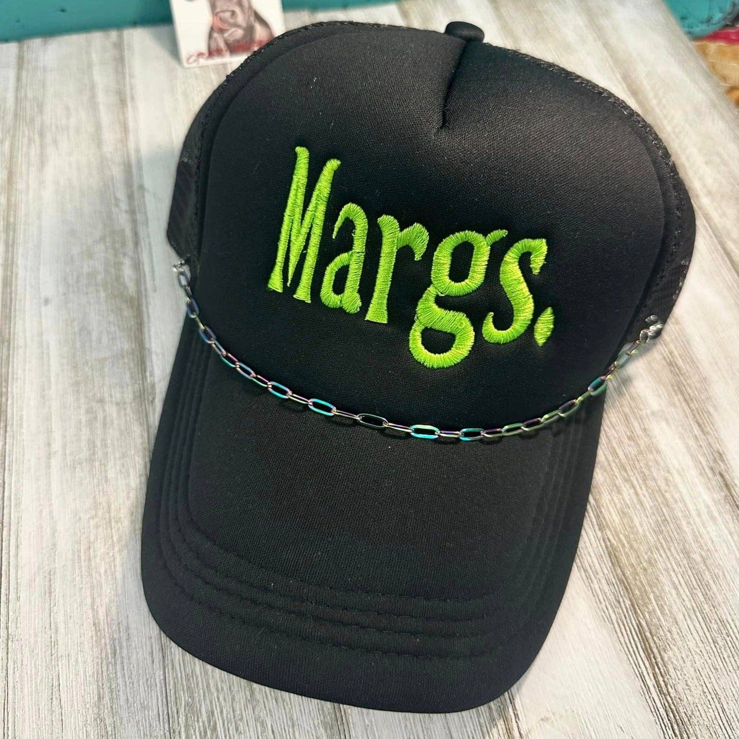 Trucker Hat Chains: SILVER CIRCLES OPEN