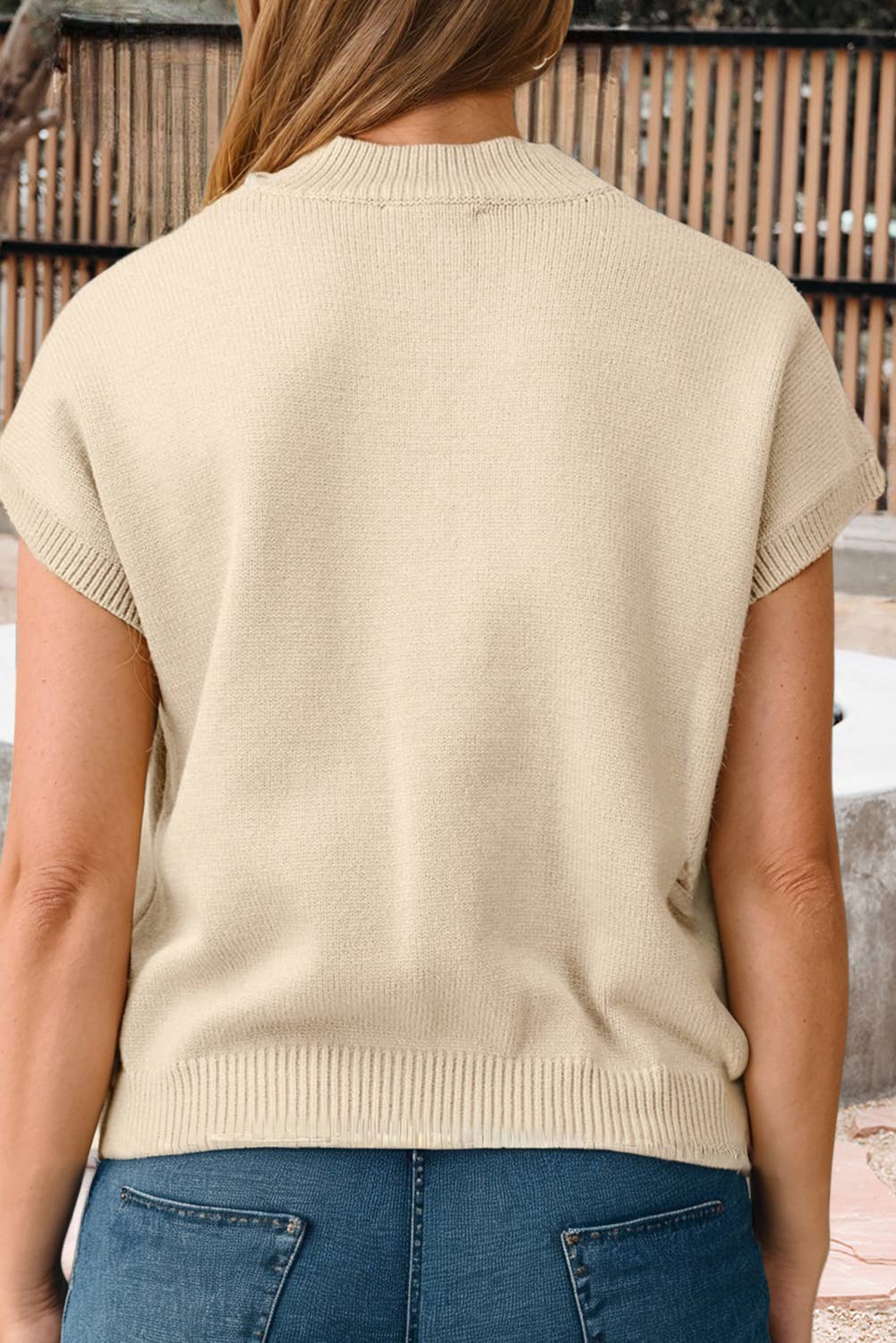 Spring Western Cowgirl Horseshoe Mock Neck Knit Top