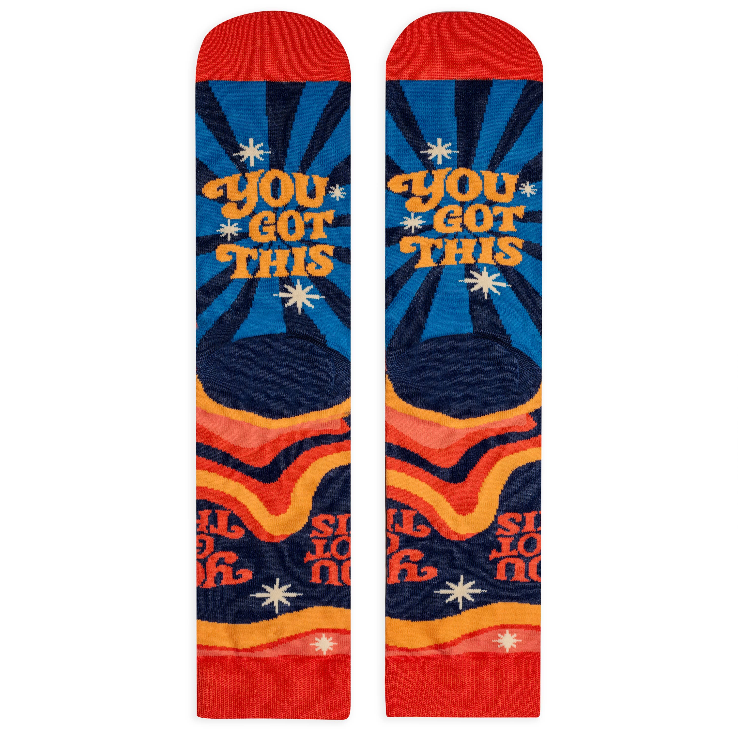 You Got This Funky Positive Affirmation Socks
