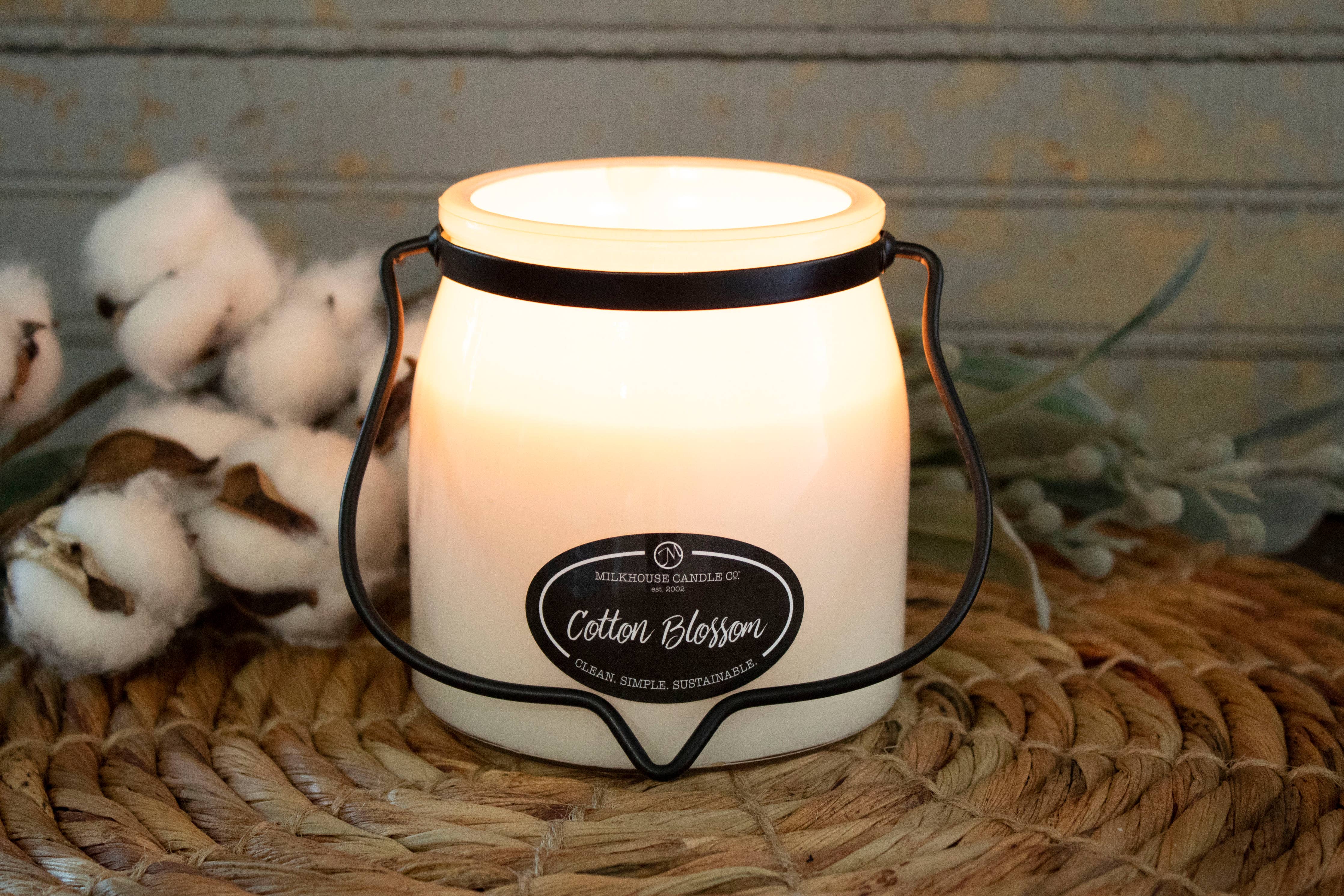 16 oz Butter Jar Candle: Cotton Blossom