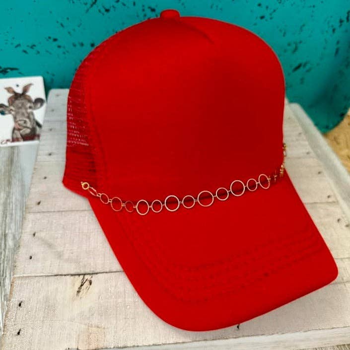 Trucker Hat Chains: SILVER CIRCLES OPEN
