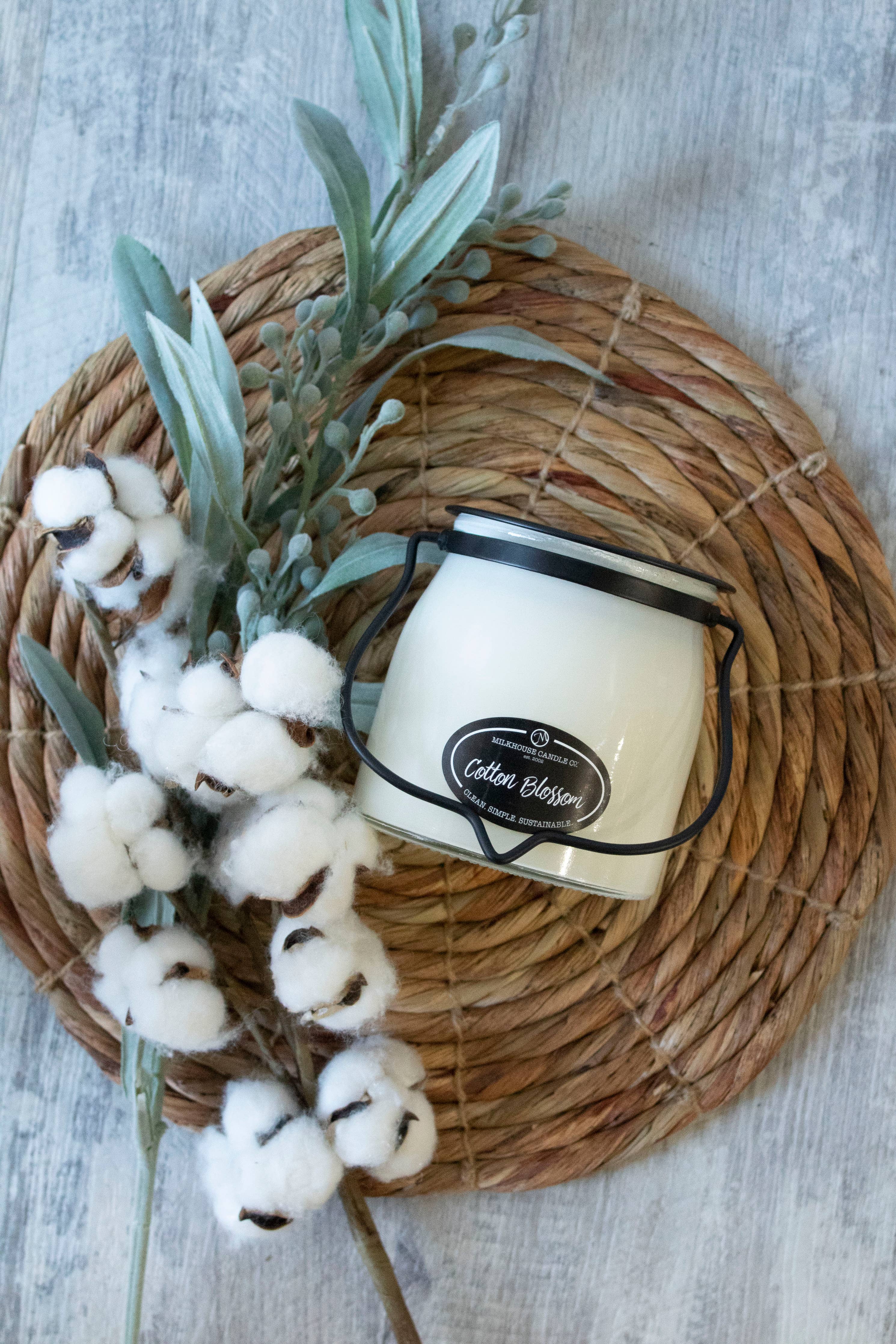 16 oz Butter Jar Candle: Cotton Blossom