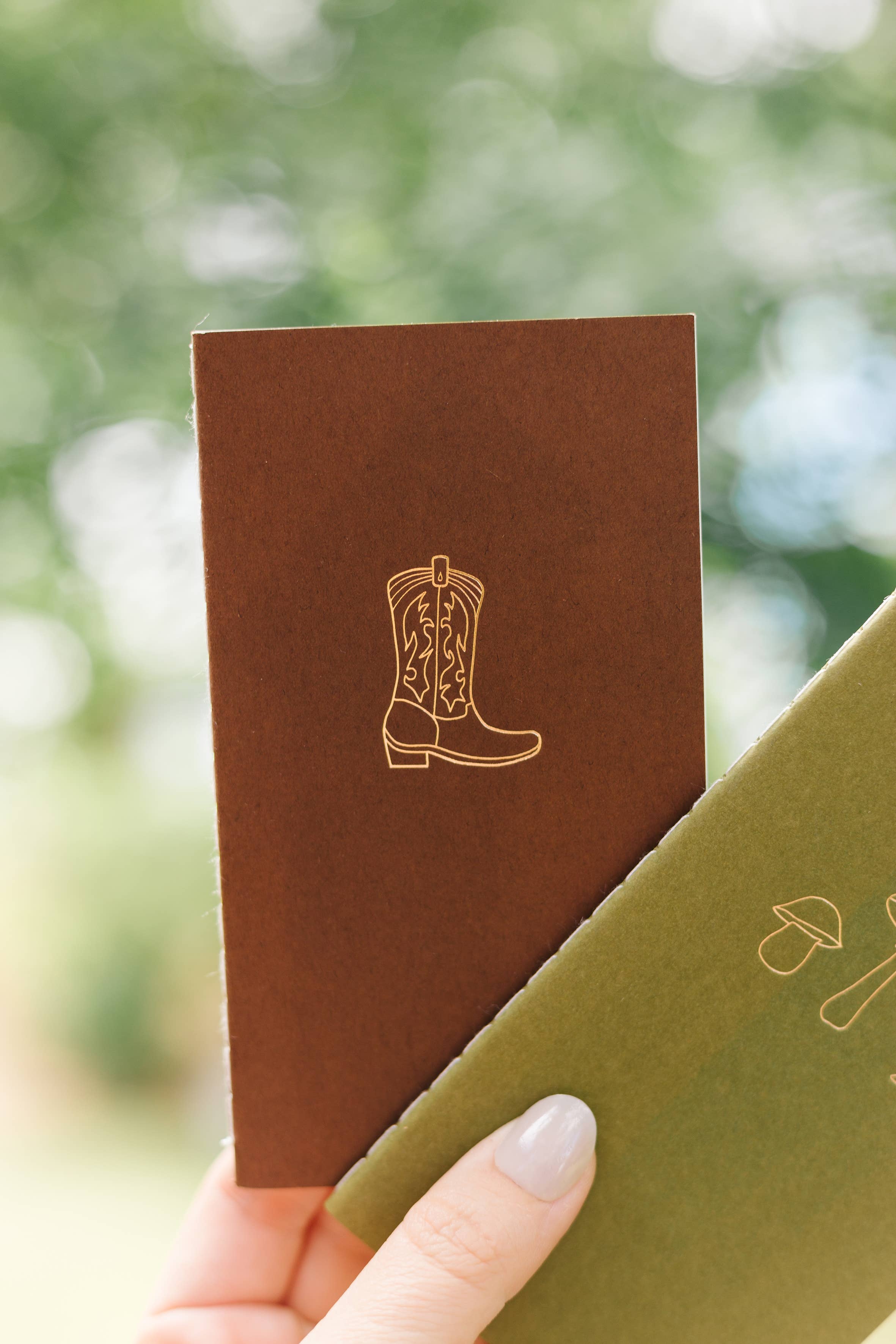 Cowboy Boot Mini Saddle Stitch Notebook | Cute Western Gift