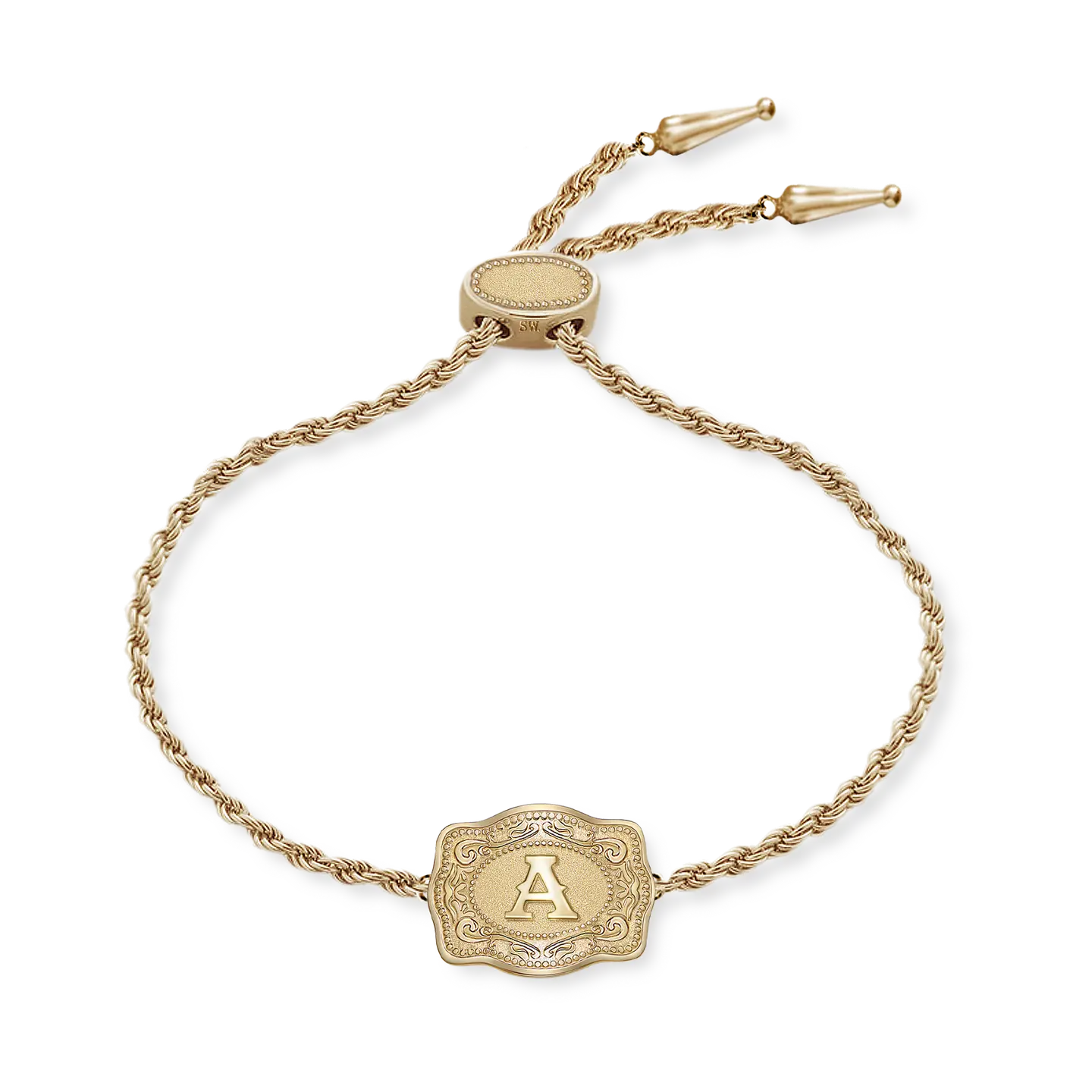 Ultra Mini Belt Buckle Bracelet (Initial)