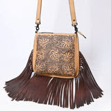 Leather Fringe Messenger Bag