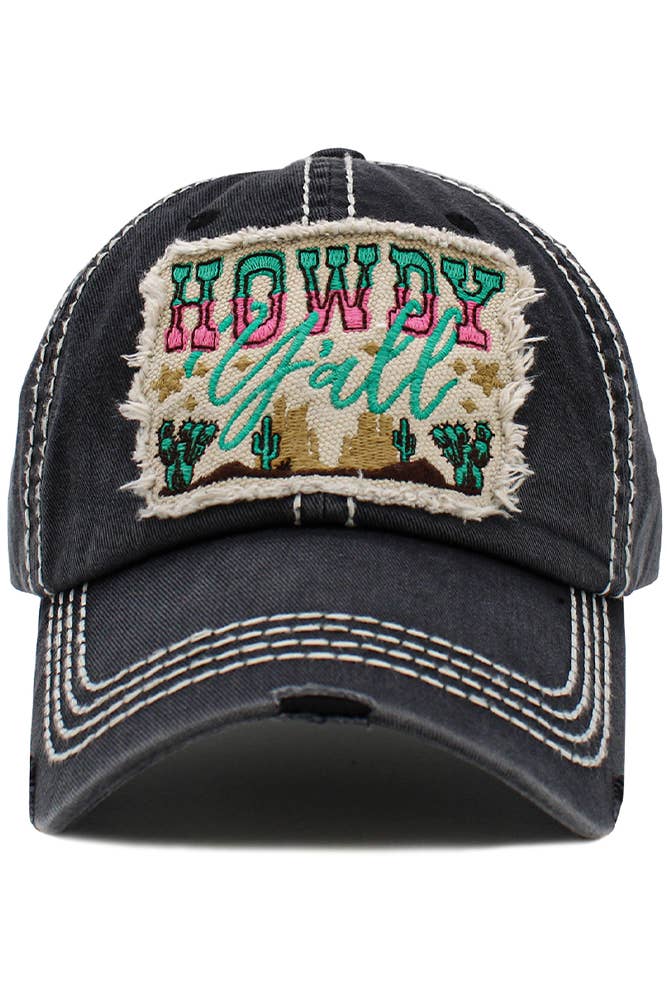 Howdy Ya'll Washed Vintage Ballcap