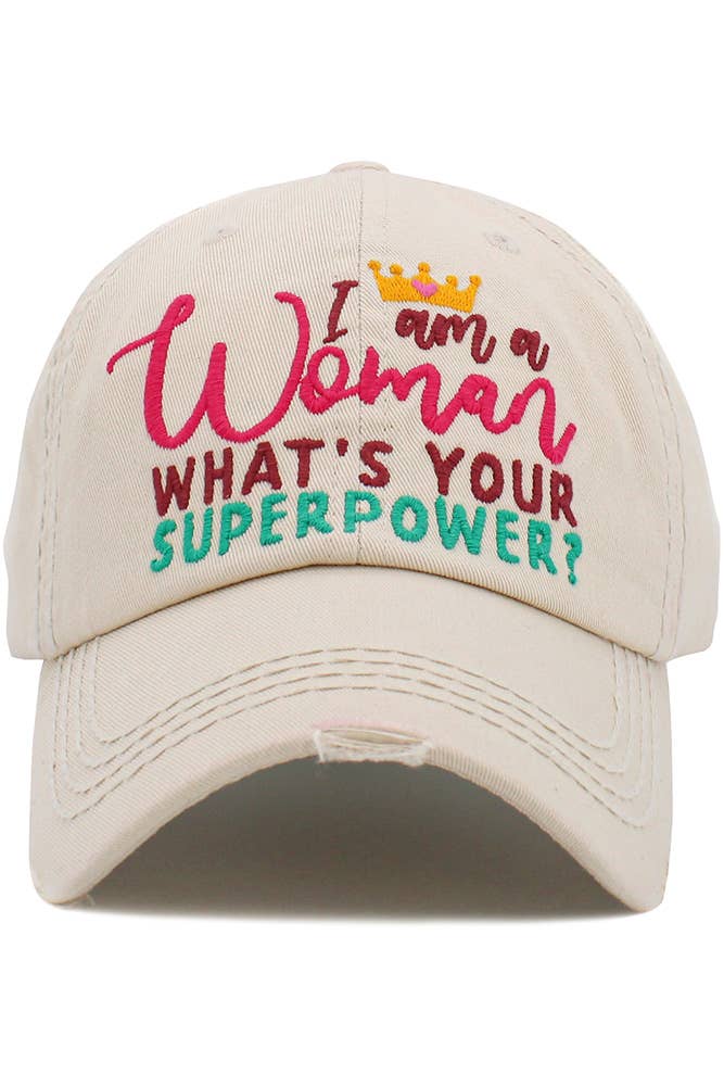 I AM A WOMEN SUPERPOWER Vintage Ball Cap