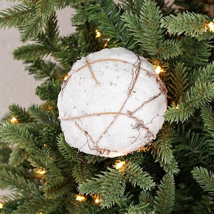 M8592- 4in Glitter Rattan Cotton Ball-1/60pcs