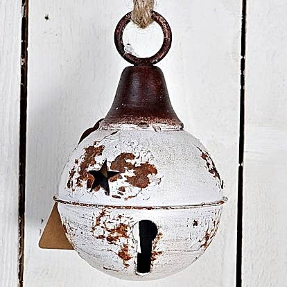M9969- Aged Finish Metal Bell w.Jute Loop-CR