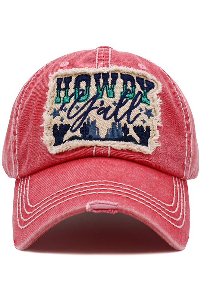 Howdy Ya'll Washed Vintage Ballcap