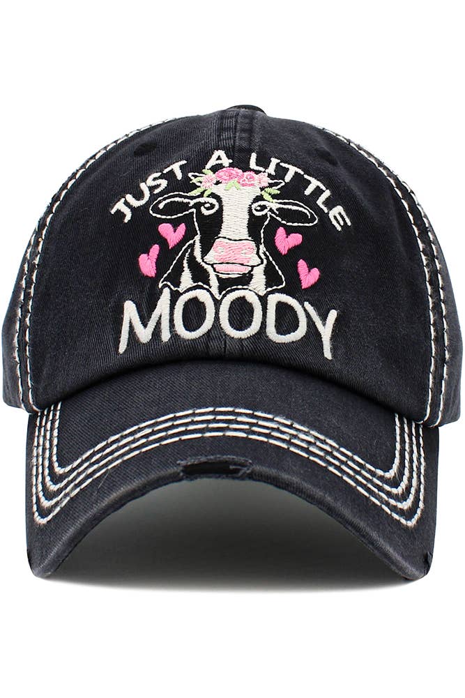 JUST A LITTLE MOODY Vintage Baseball Cap