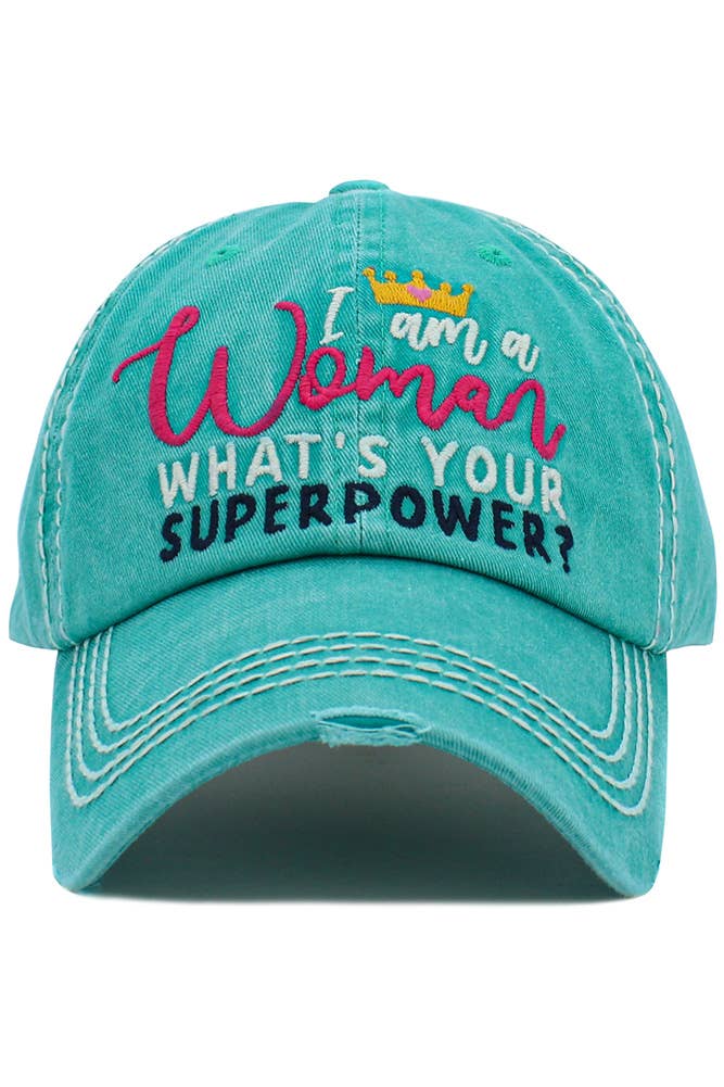 I AM A WOMEN SUPERPOWER Vintage Ball Cap