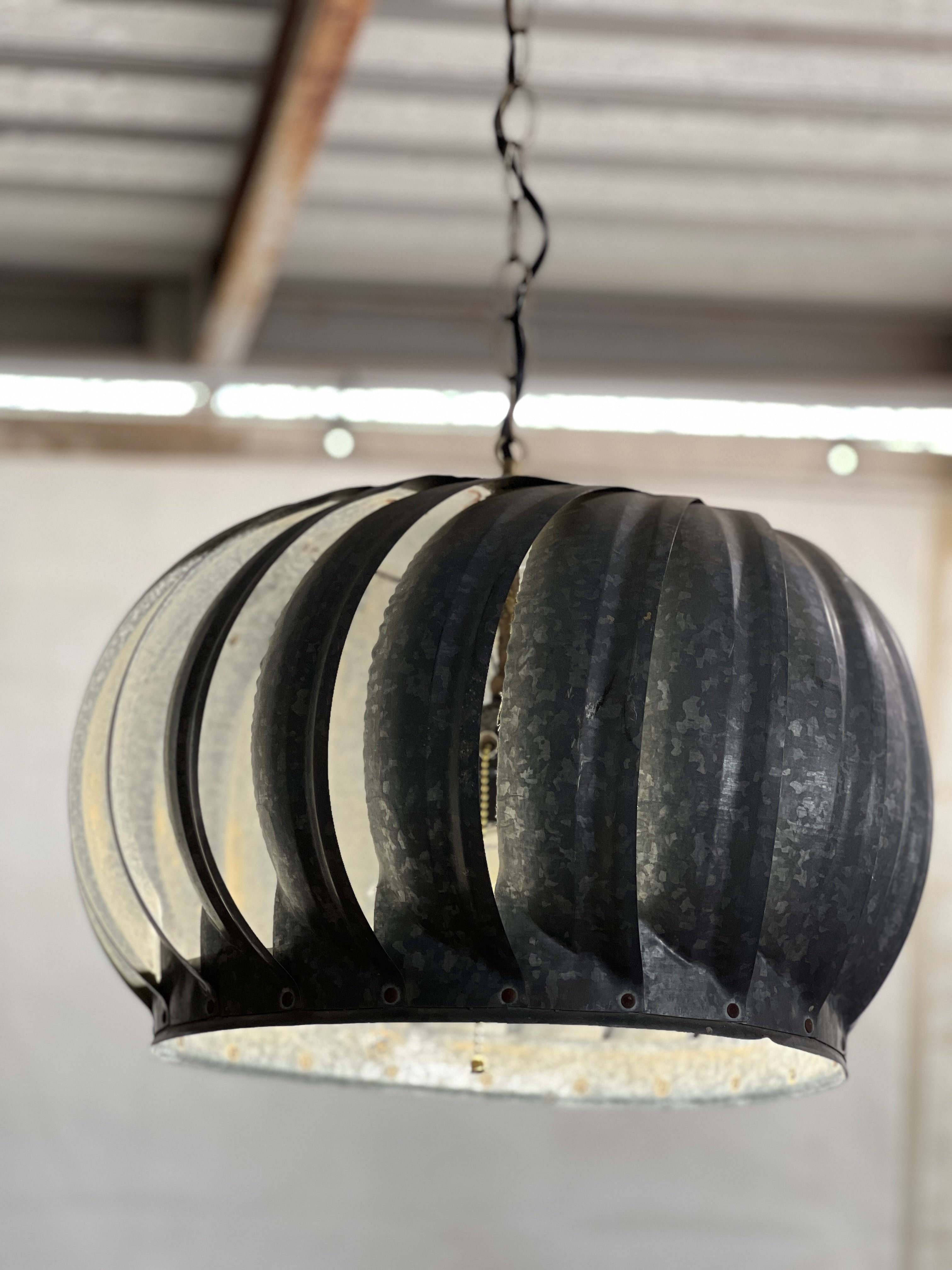 Galvanized Turbine Light