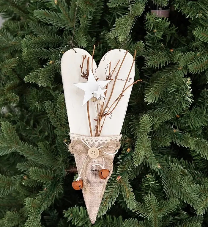 M9390- 9in Wooden Heart filled with twigs-