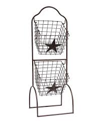 Metal Star 2 Tier Wire Basket