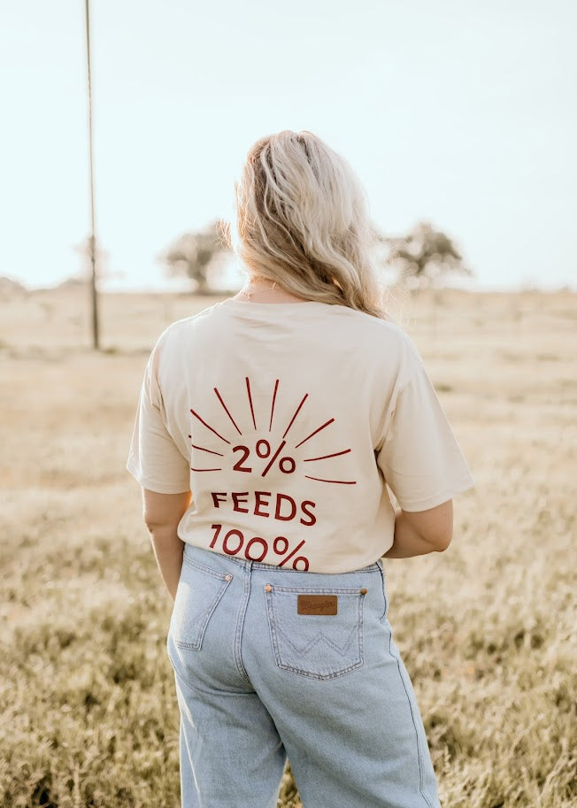 2% Feeds 100% Ag Chicks T-Shirt