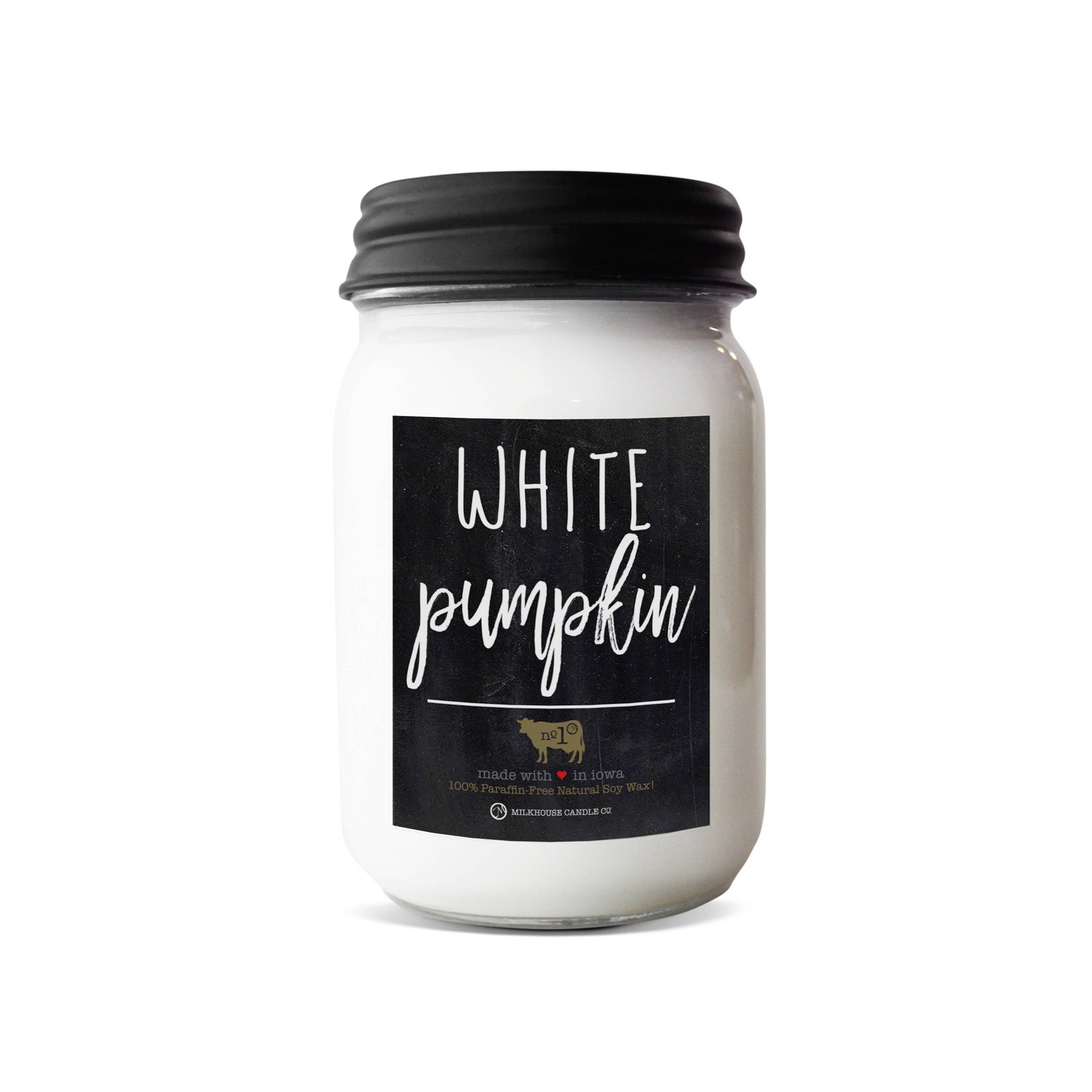 13 oz Mason Jar Candle: White Pumpkin