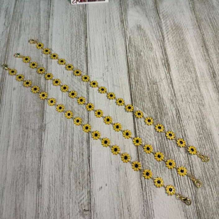 Trucker Hat Chains: YELLOW FLOWER