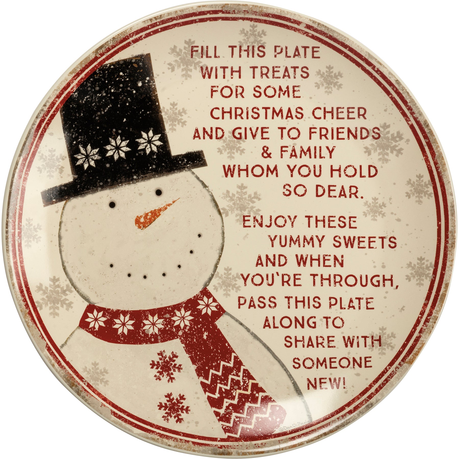 Merry Christmas Giving Plate