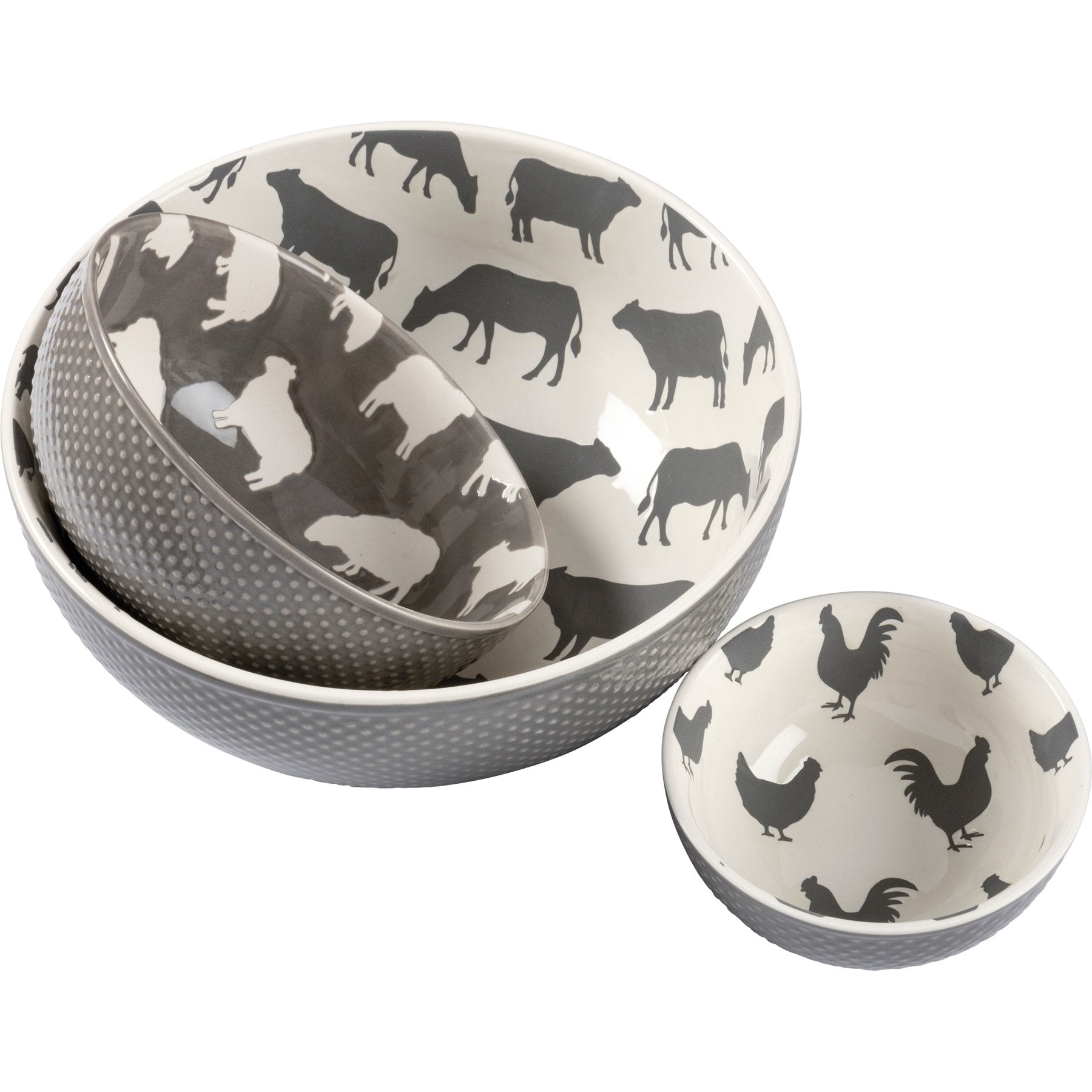 Farm Animal Bowl Set