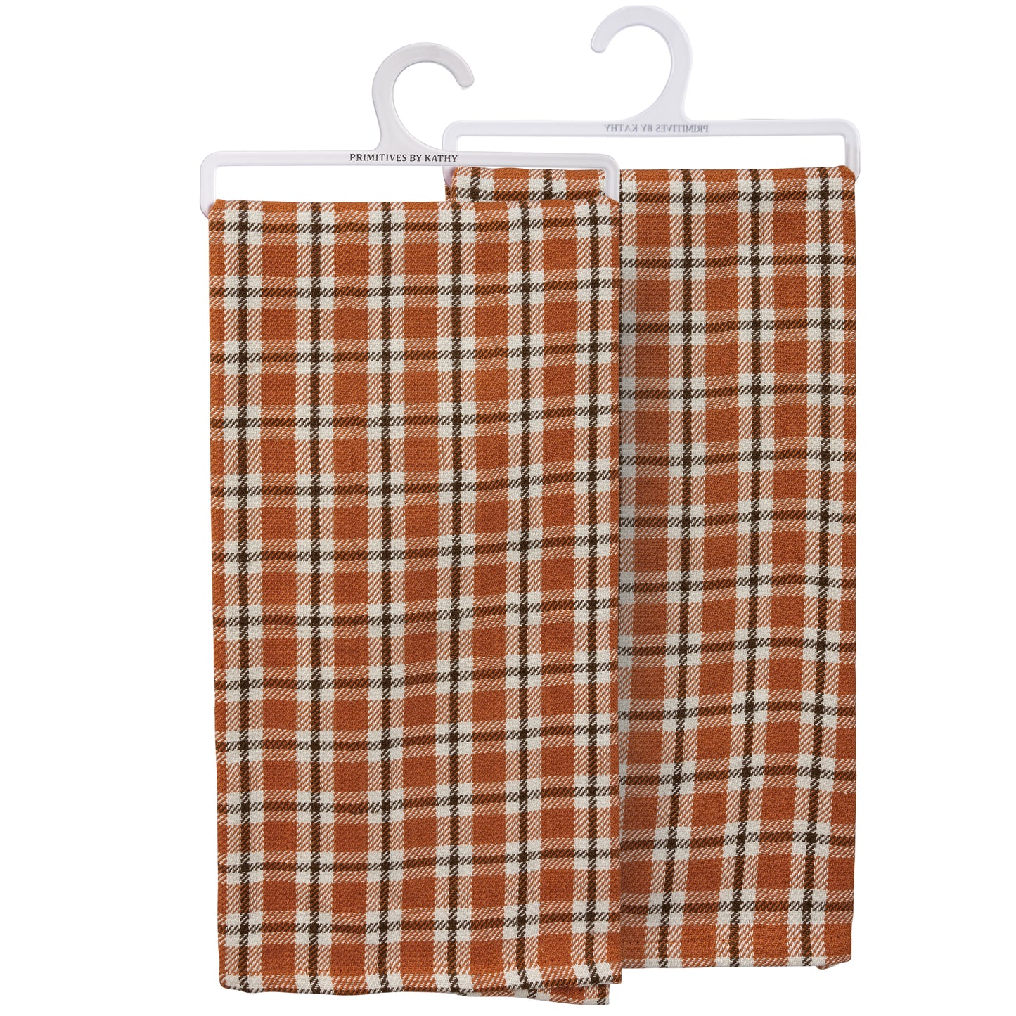 Orange Fall Plaid Kitchen Towel