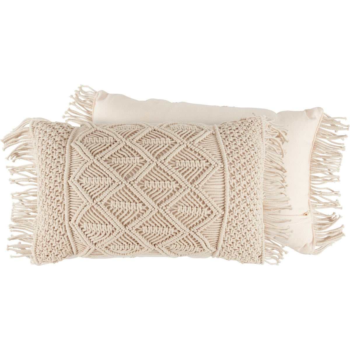 Macrame Fringe Pillow