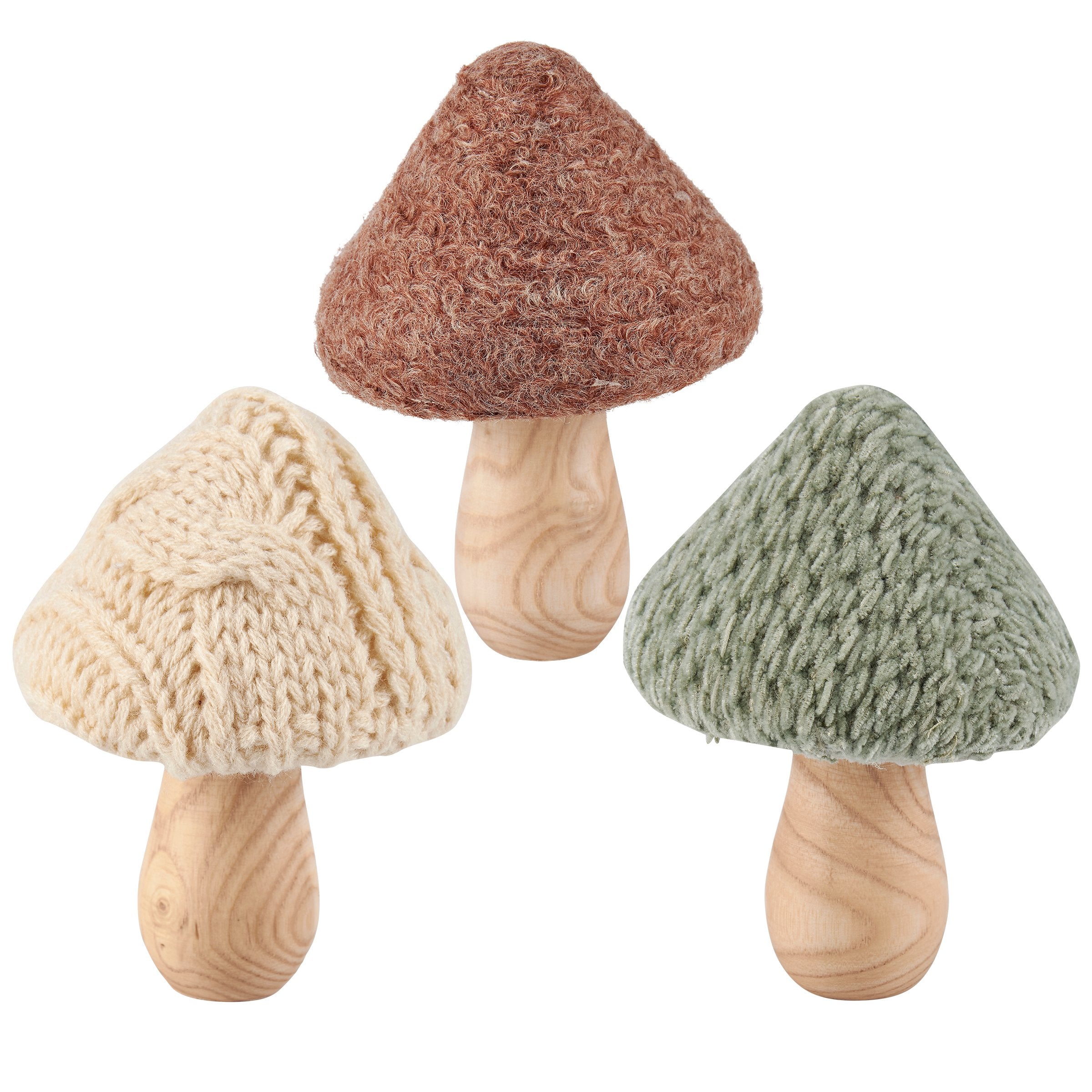 Knitted Mushrooms Sitter Set- set of 3