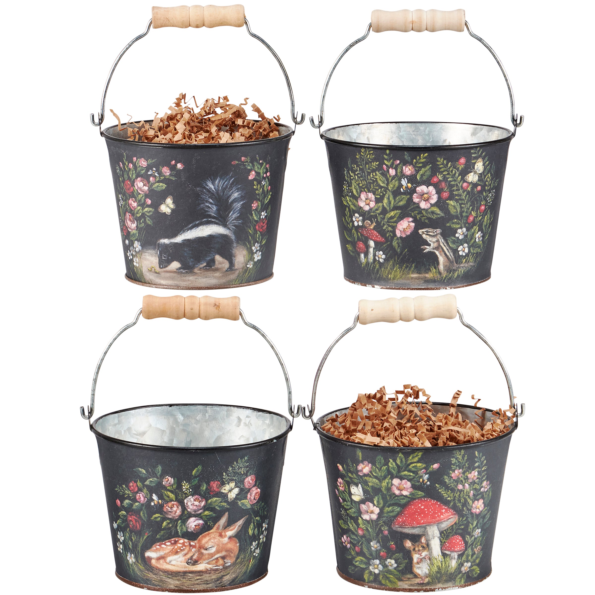 Woodland Spring Bucket Set of 4