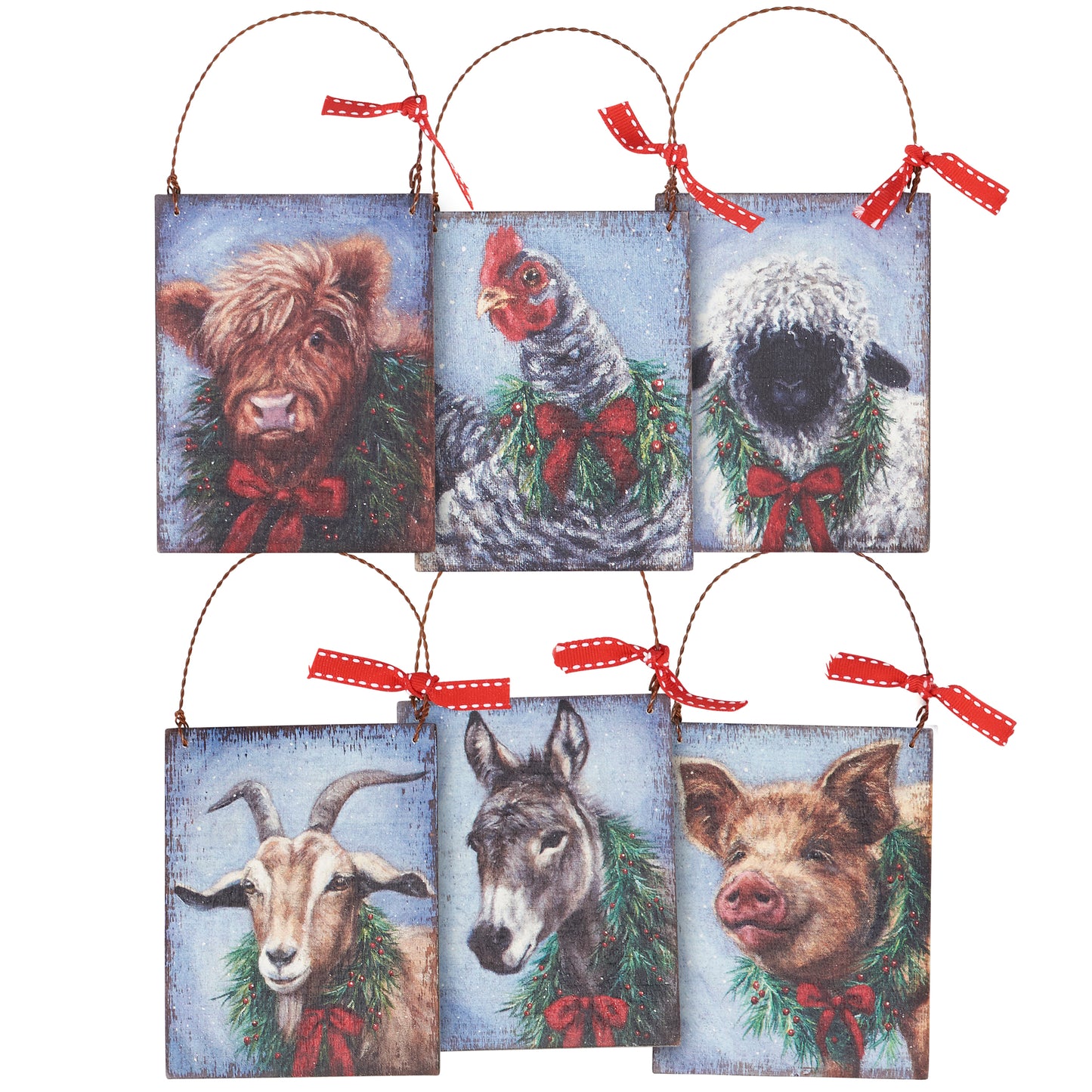 Christmas Animal Ornament Set