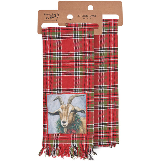 Christmas goat Kitchen Towel