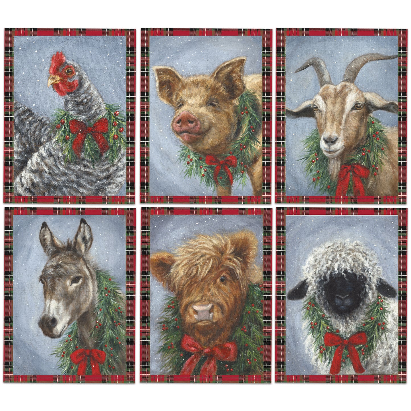 Christmas Animal Note Card Set