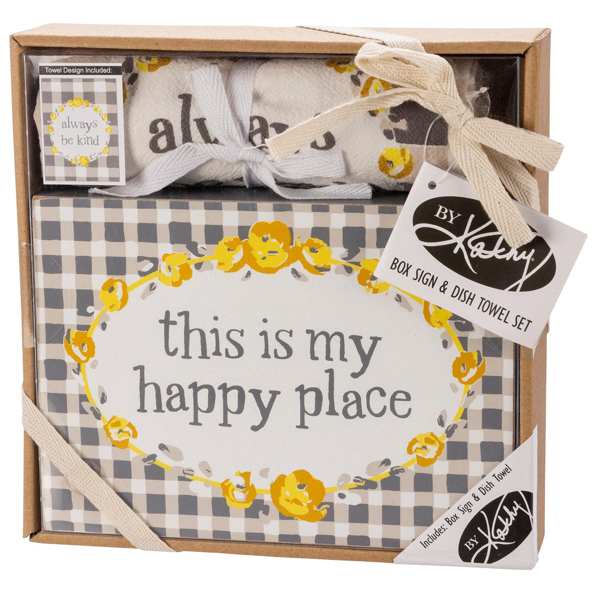 Always Be Kind Box Sign And Towel Set
