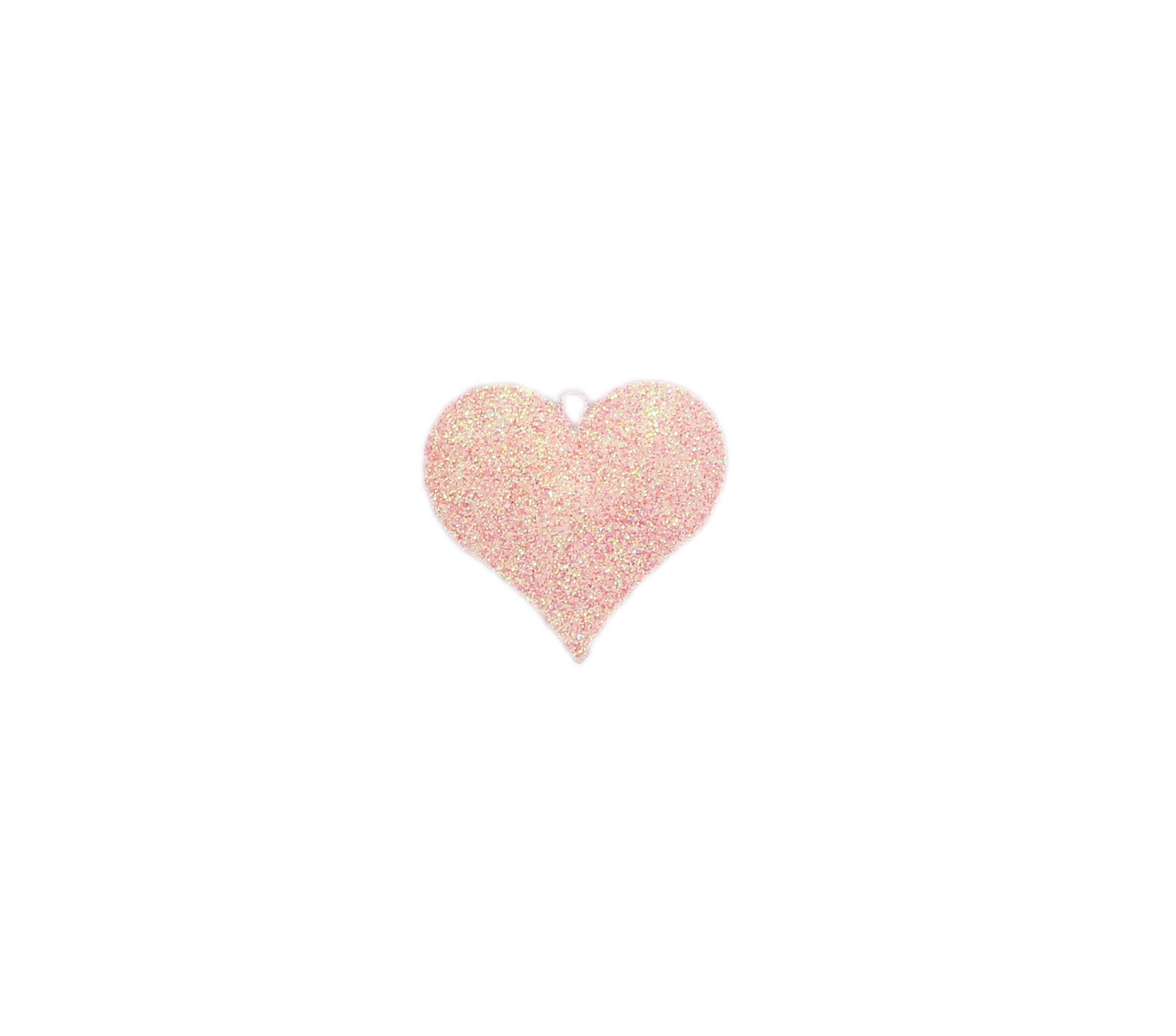 5.5" Glitter Puffy Heart: Pink