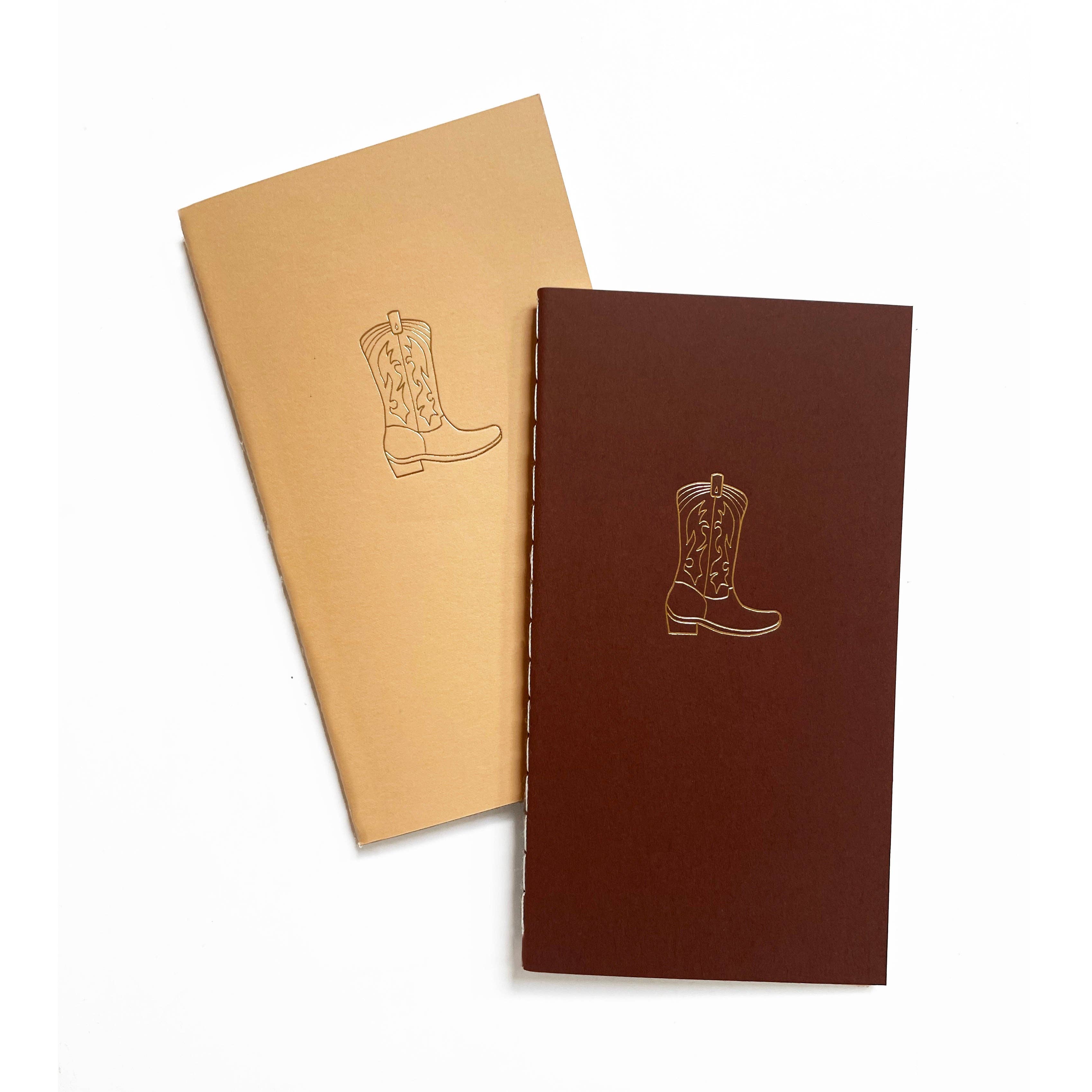 Cowboy Boot Mini Saddle Stitch Notebook | Cute Western Gift