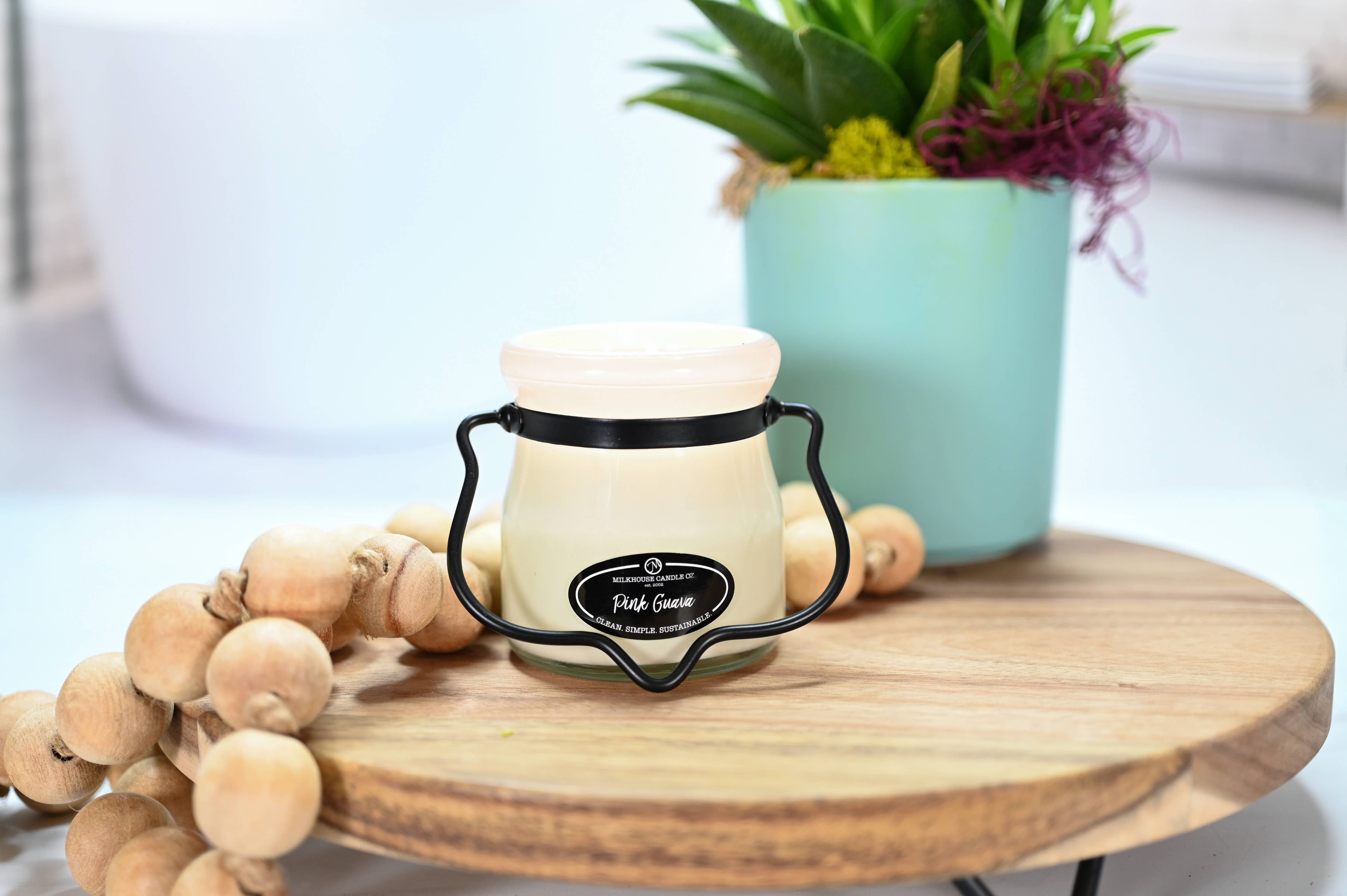 5 oz Cream Jar Candle: Pink Guava