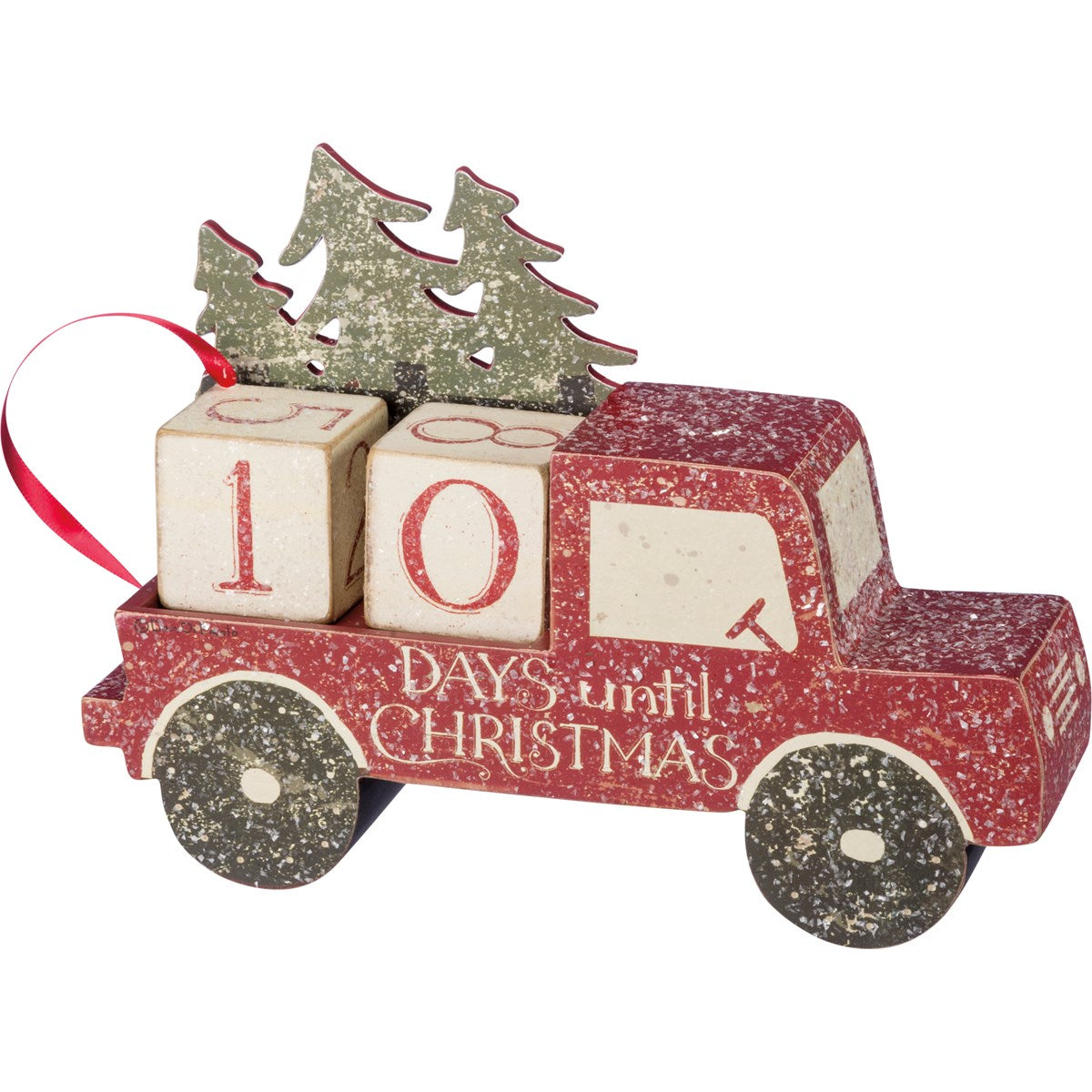 Tree And Truck Merry Christmas Block Countdown