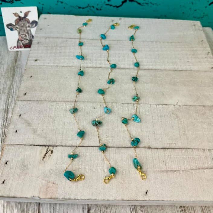 Trucker Hat Chains: TURQUOISE STONES