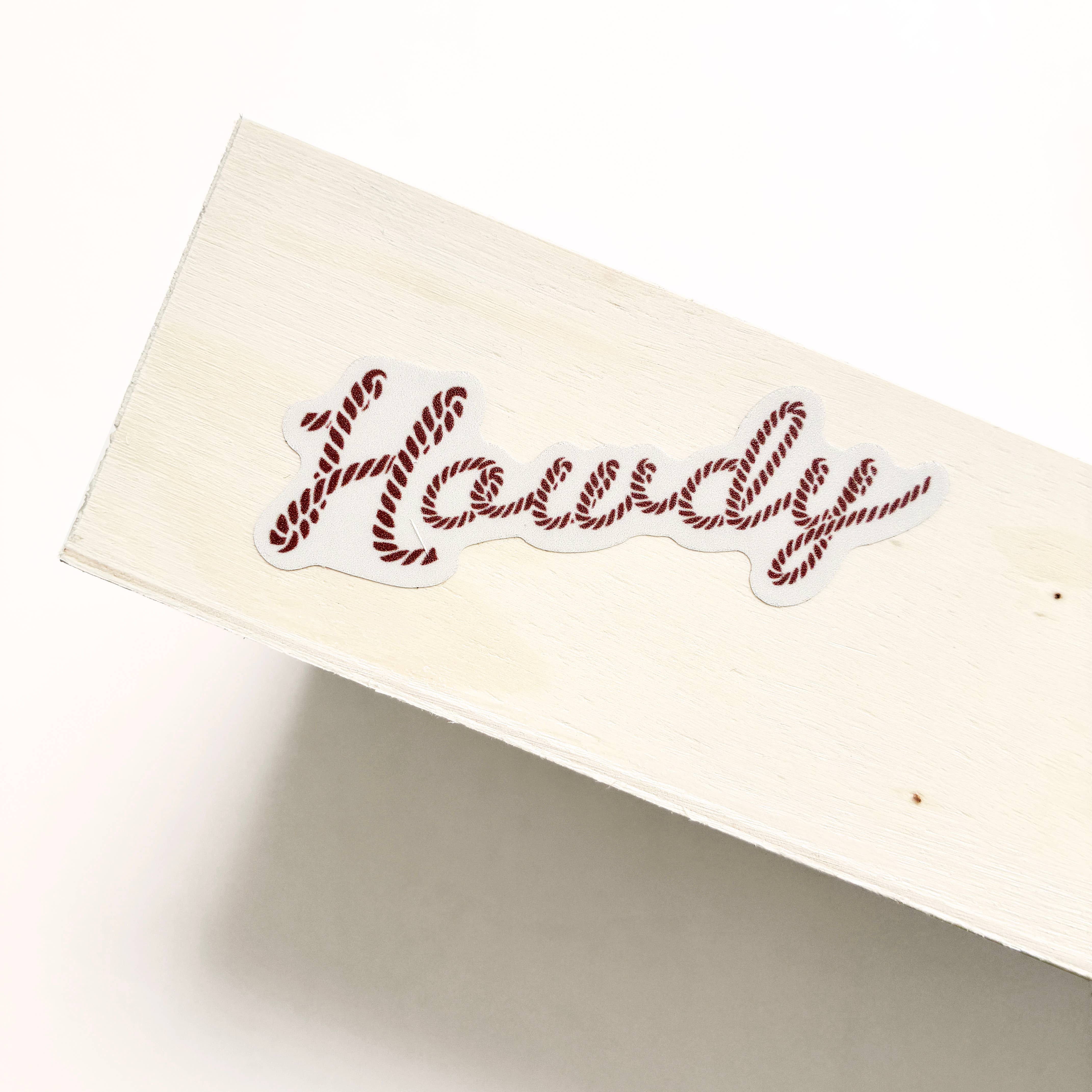 Howdy Vinyl Sticker | Western Sticker | Rope Letters Sticker