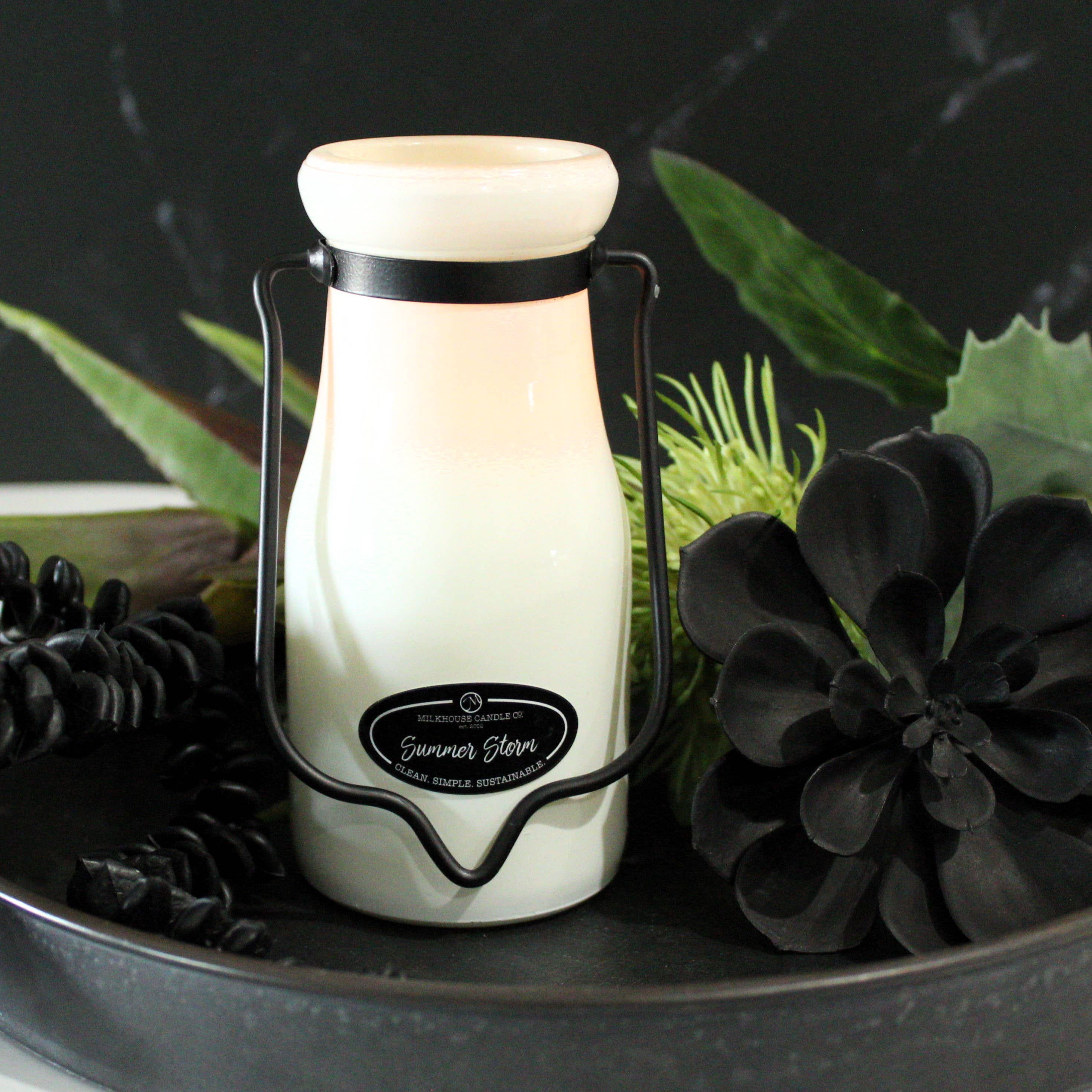 8 oz Milkbottle Candle: Summer Storm