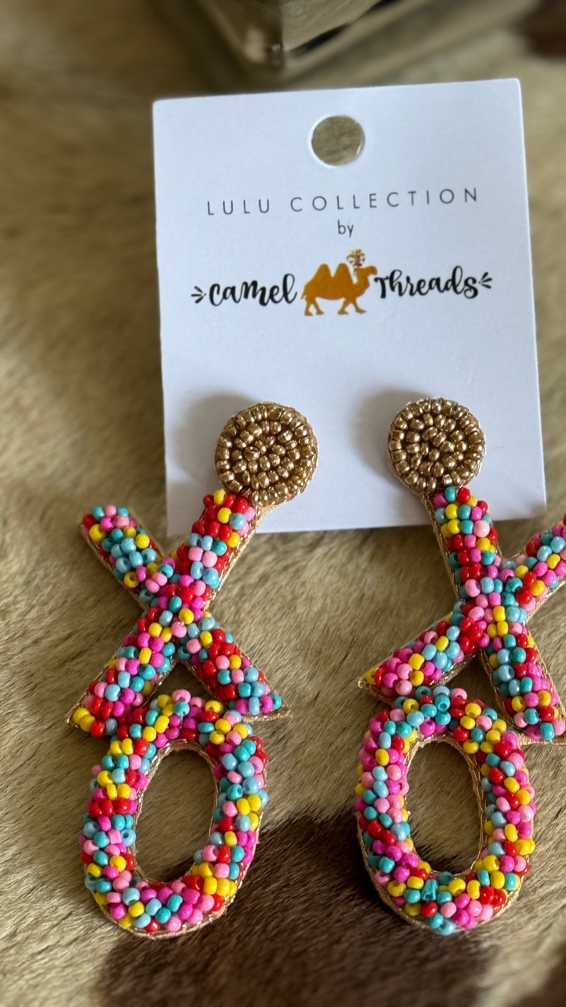 Beaded Earrings- XO