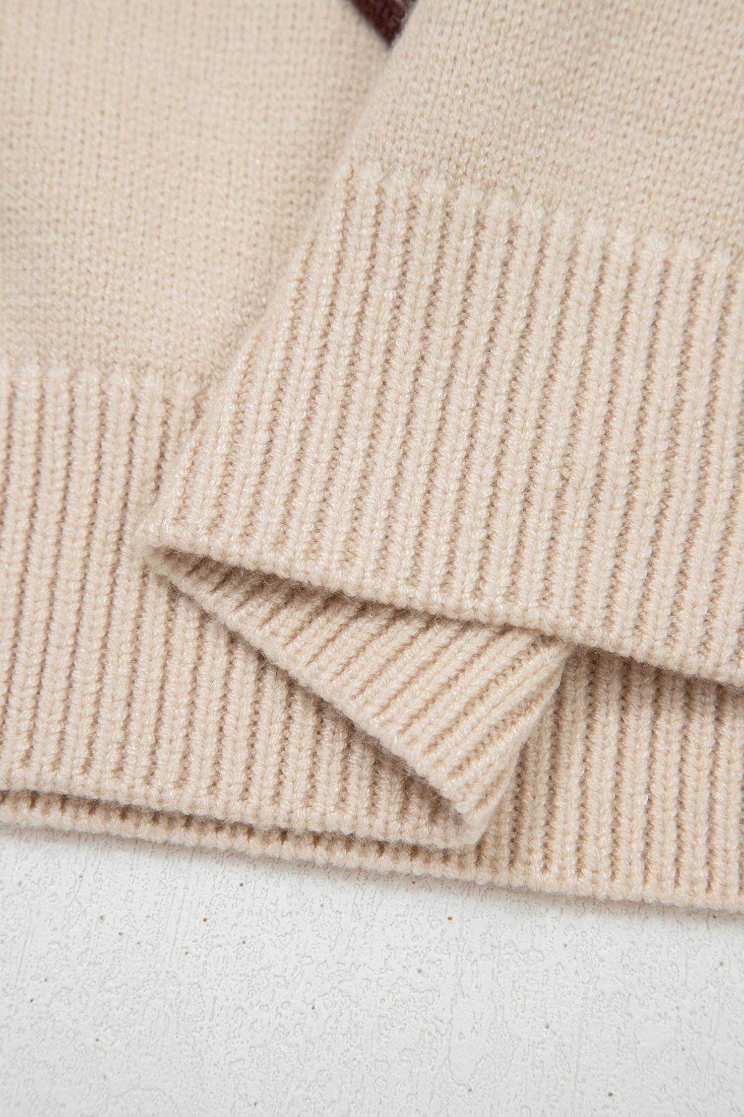 Spring Western Cowgirl Horseshoe Mock Neck Knit Top