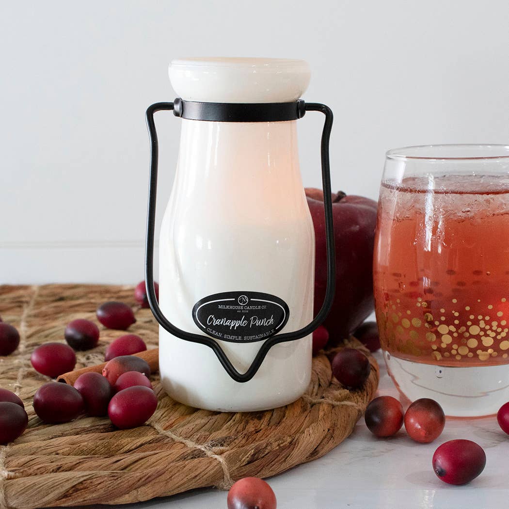 8 oz Milkbottle Candle: Cranapple Punch