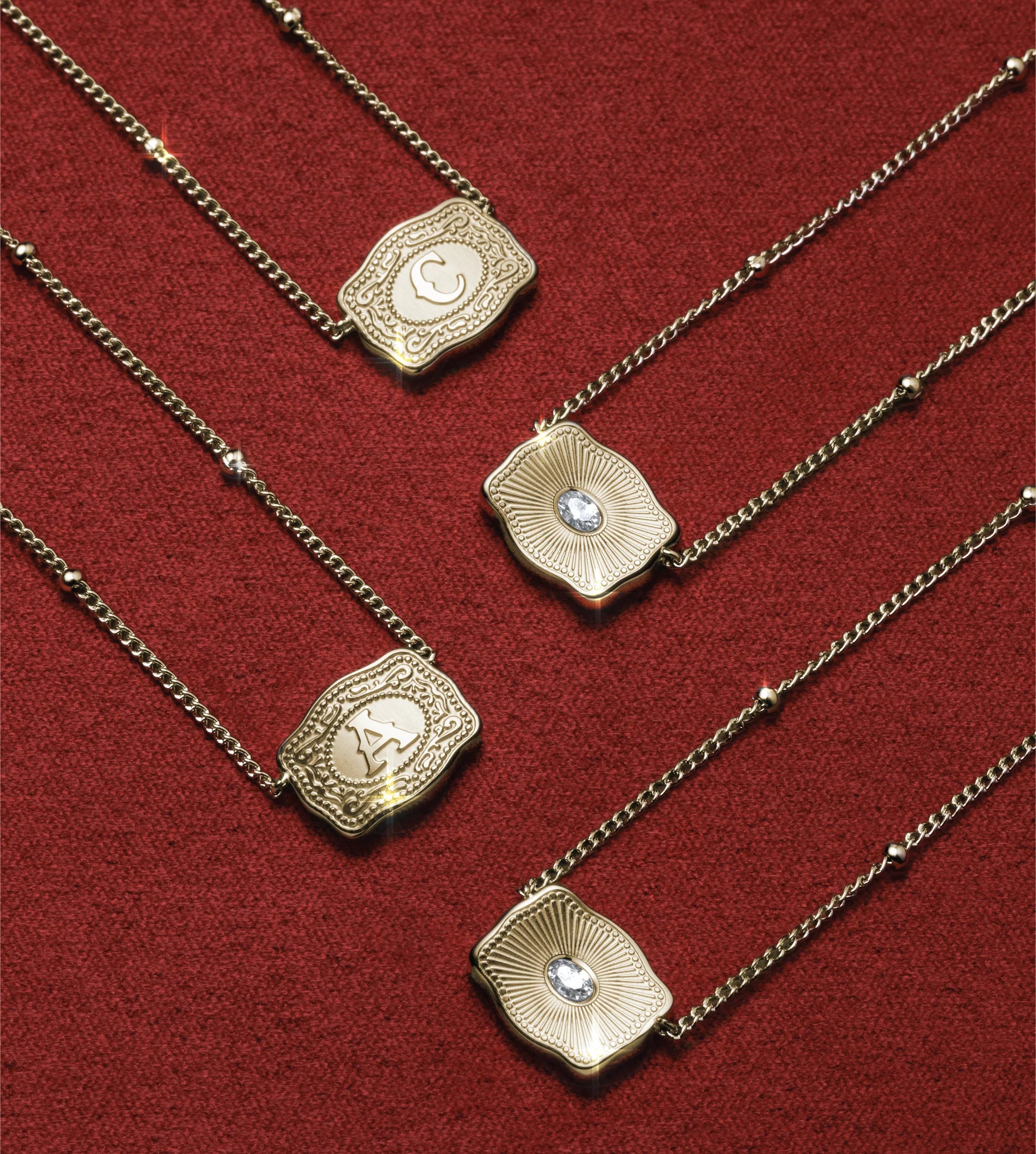 Ultra Mini Belt Buckle Necklace (Initial)