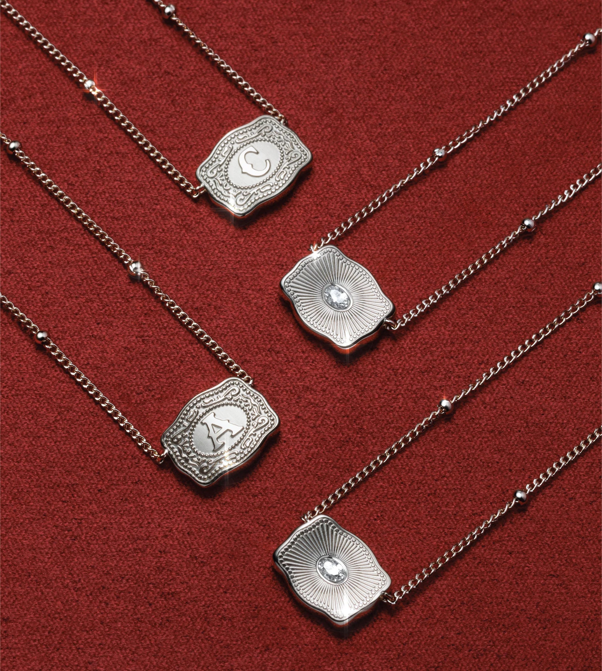 Ultra Mini Belt Buckle Necklace (Initial)