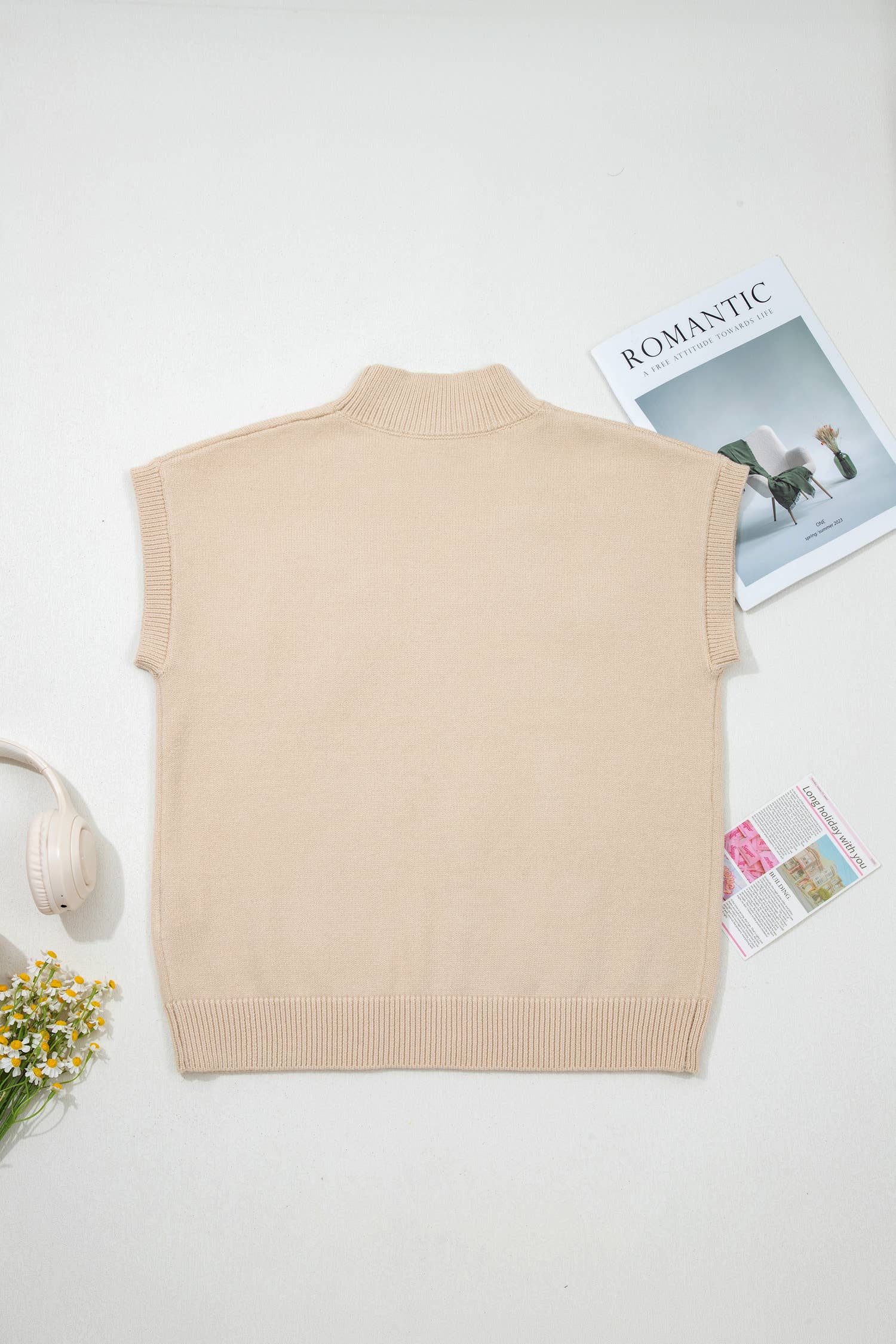 Spring Western Cowgirl Horseshoe Mock Neck Knit Top