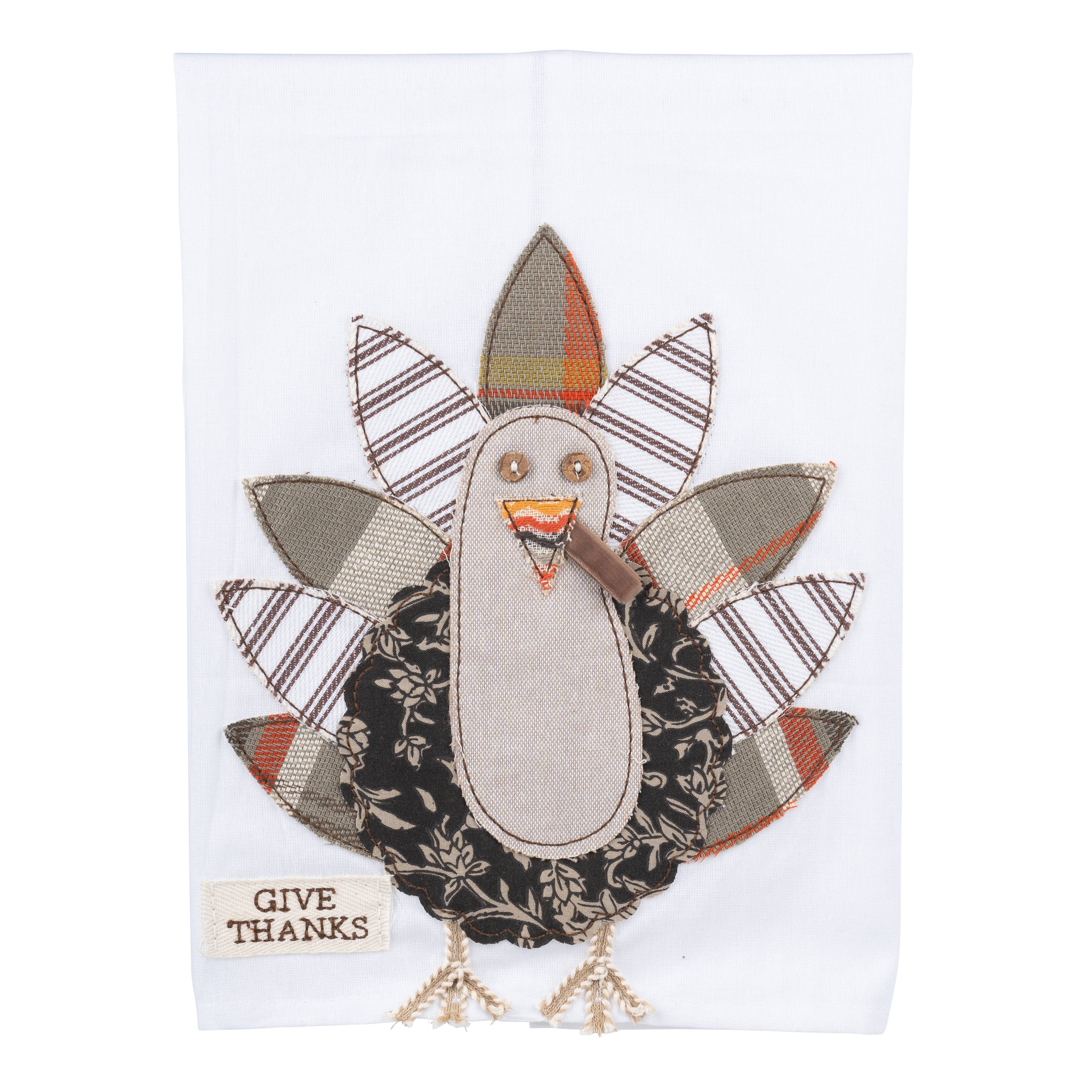 Turkey Give Thanks Tea Towel - Fall Decor